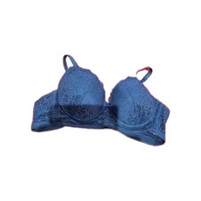 Navy Blue Underwired Bra Padded Lace Cup Size 44B Worn Once Immaculate Condition