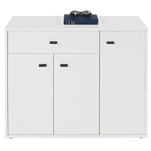 Kommode - perlweiß - 88 cm Sideboard Anrichte Beistellschrank - Bild 4 von 5