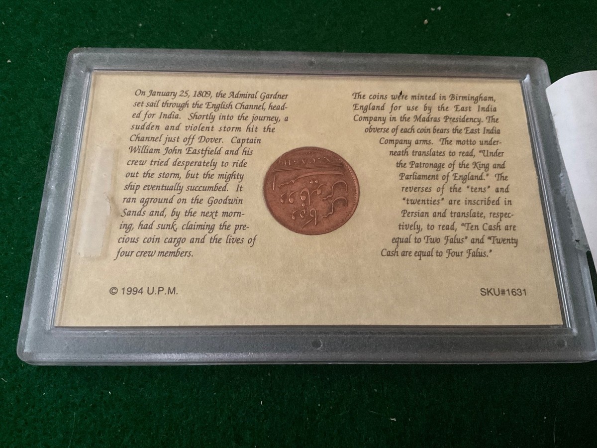 Admiral Gardner Shipwreck Coin from 1808 with COA - T7 | eBay