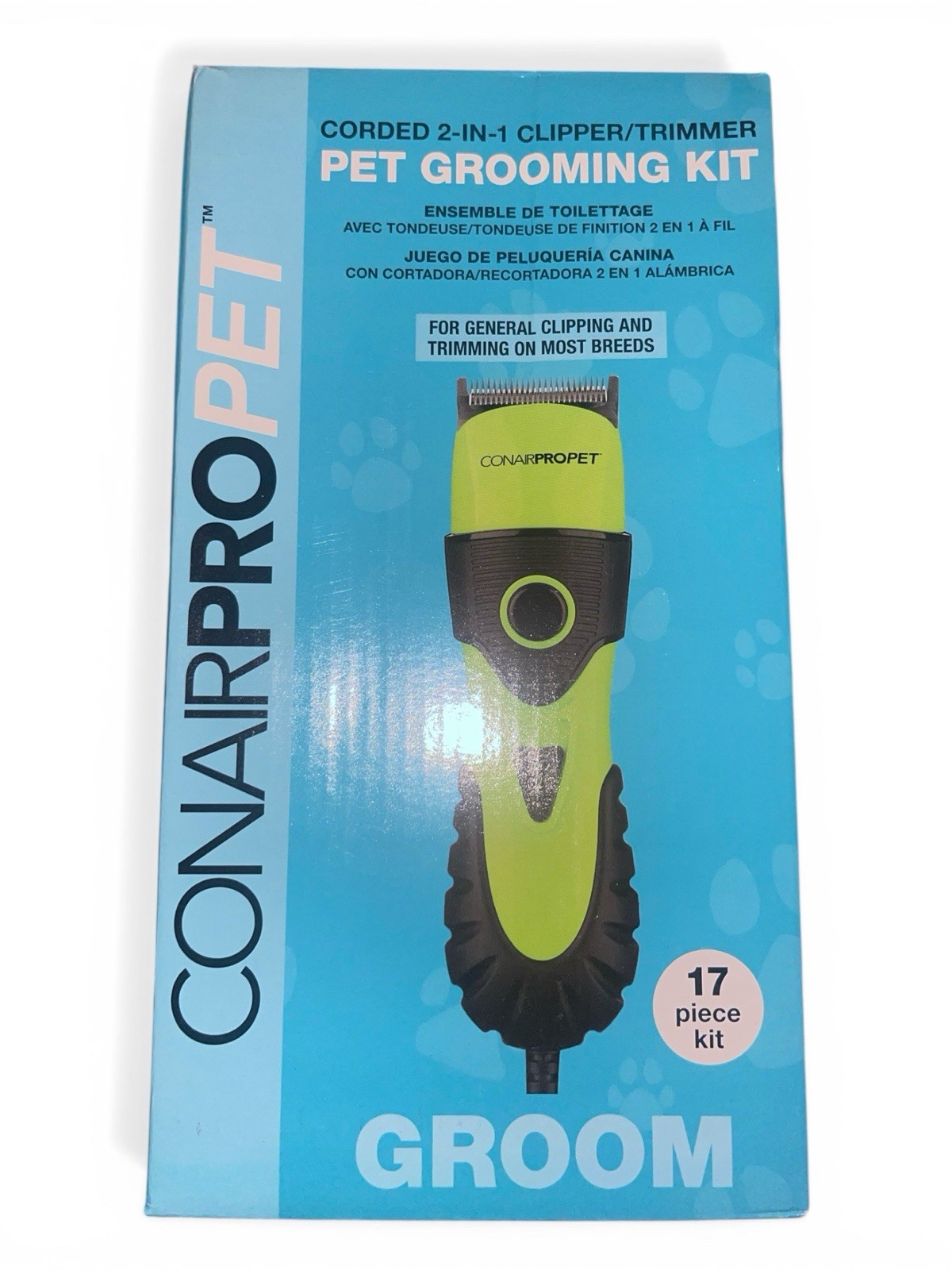 Conair PRO  Dog & Cat 2-in-1 Clipper/Trimmer 17-Piece Pet Gr
