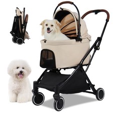 Pet Stroller for Small Dogs Cats Gravity Foldable 3 in 1 Dog Stroller wit...