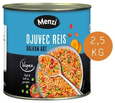 Menzi Djuvec Reis, 2,5 kg Großdose, schmeckt heiß und kalt, tafelfertig