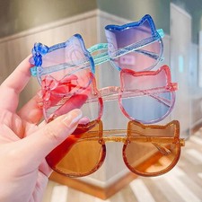 New Korean Style Cat Shape Children's Cute Cartoon Sunglasses Kids Anti UV Eyewe
