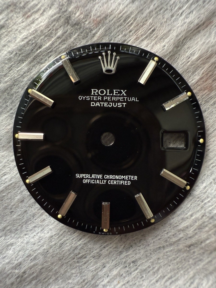 Vintage Dial Stella Black Rolex Datejust Steel 1601-1603