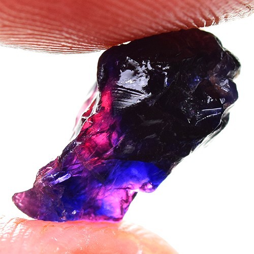 RARE BI-COLOR SHAPE 5.70ct UNHEATED PINK BLUE SAPPHIRE ROUGH NATURAL100% NR!