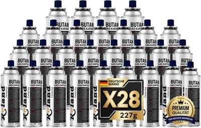 Gaskartuschen 227 g - Butan - 28 Stück - Roland Camping - NEU - Originalverpackt