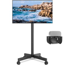 Rfiver Mobile TV Cart Rolling TV Stand for 23-60 Inch Screens, Portable TV St...