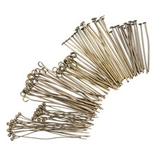 600Pcs Flat Head Pins Plated Ball Head Pins Eye Pins 30mm 40mm Bronze