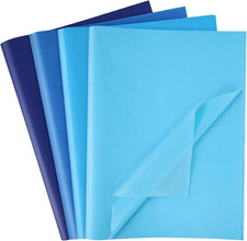 112 Sheets Tissue Paper, 20x14 Inch Blue Gift Wrapping Tissue Paper Bulk for DIY