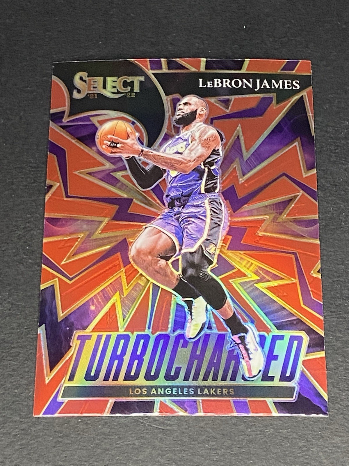 Lebron James 2021 Panini Select Turbo Charged Red Prizm #5