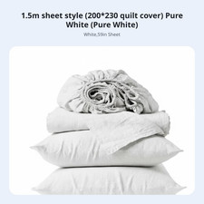 Image of 4 Pieces Duvet Cover Set Percale Weave Bed Linen Pre-Washed for Bedroom,