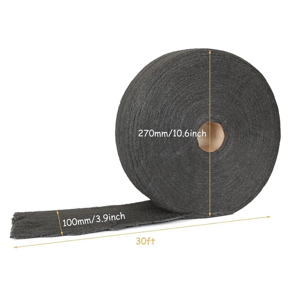 Rollo de lana de acero 2 kg grado extra fino para limpieza reparación llenado huecos agujeros Foto 4 de 4