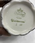 VTG China 25th Wedding Anniversary Silver White Porcelain Creamer Sugar Bowl Set — photo 3