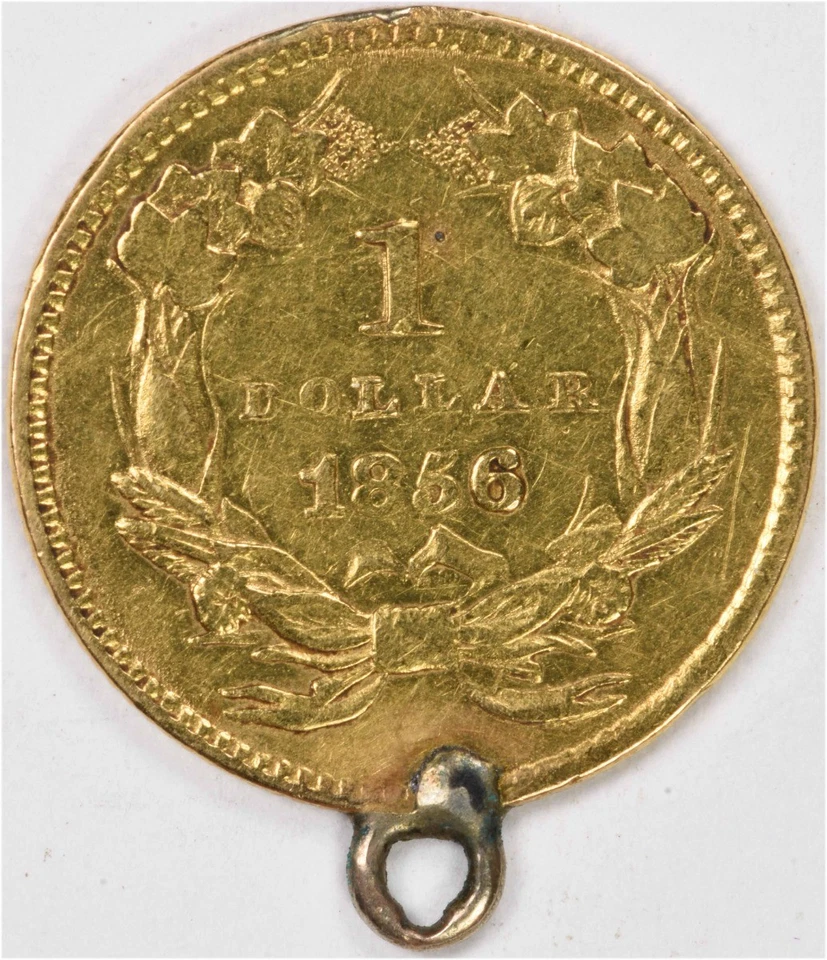 Oro 1856 $1 tipo 3 EF (bucle) sin certificación #850 Foto 2 de 2