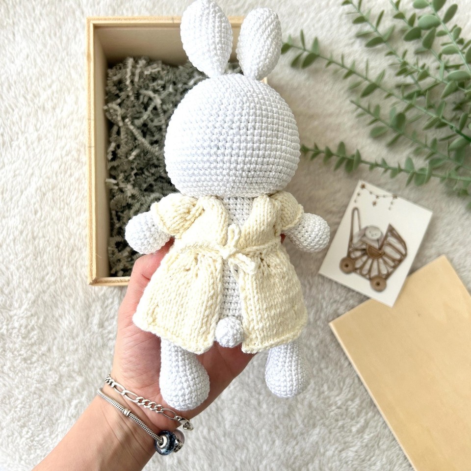 Handmade Crochet Bunny, Amigurumi Plush Toy, Organic Cotton Baby Gift ...
