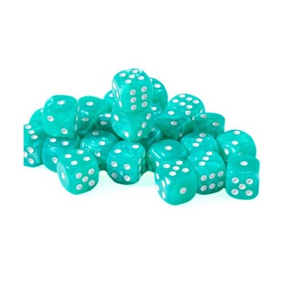 Easy Roller Dice 12mm d6 Shallow Bay w/White (25) New