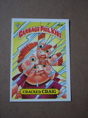 #ad 1986 Garbage Pail Kids series 5 Cracked Craig 193b two ** GPK OS5 NM $2.50