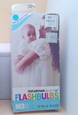 Vintage 2 Sylvania Blue Dot " M3B " Flashbulbs Box of 12 Blue Bulbs