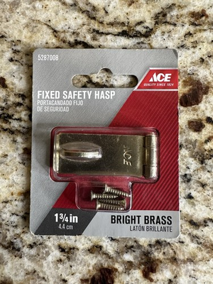 #ad Ace Hardware Bright Brass Fixed Staple Safety Hasp $10.20