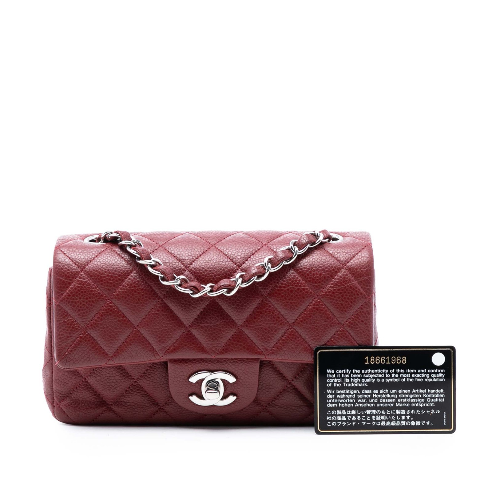 Authenticated Chanel Mini Rectangular Classic Cav… - image 8