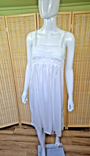 VTG 70s 80s White lace CottageCore Lingerie Medium Bridal angelnylon made in USA