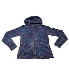 Lululemon Scuba Hoodie Women's Cotton Fleece Polar Lights Blue Full Zip Sz 6