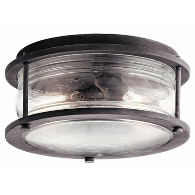 -2 light Outdoor Flush Mount-with Lodge/Country/Rustic inspirations-6 inches