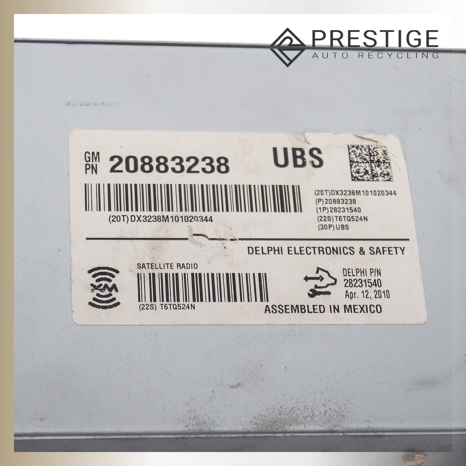 Módulo receptor de rádio via satélite 2009-2012 GMC ACADIA BUICK ENCLAVE 20883238 - Imagem 3 de 4