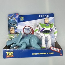 Mattel Toy Story 25th Anniversary Buzz Lightyear & Trixie Figurine Set Pixar 