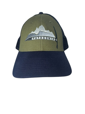 Patagonia Miner Ice Pick Axe Mountain Peak Trucker Mesh Snapback Hat- HTF- EUC