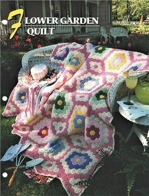 Flower Garden Quilt   Annie's Attic Crochet Afghan Pattern Page