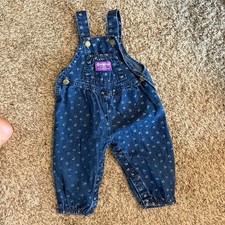 Vintage Osh Kosh B'Gosh patterned denim overalls