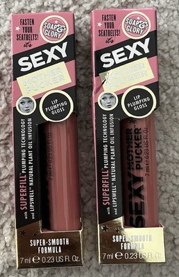 Pack Of 2 Soap & Glory Sexy Mother Pucker Rose & Shine Lip Plumping Gloss 7ml