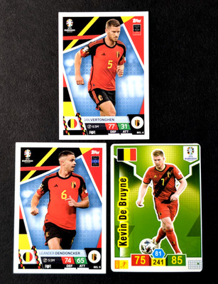 BELGIEN BELGIUM - 3 Sammelkarten - Vertonghen, Dendoncker, De Bruyne