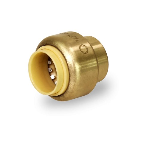 MIDLINE VALVE VQTF34 Plug End Cap Pipe Fitting Push to Connect Pex Copper, CP...