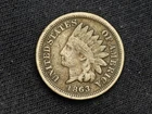 Civil War Era 1863 Indian Head Cent Penny thicker Copper Nickel