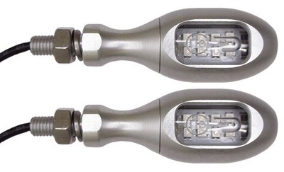 IND-0008 SILVER Oberon LED Double Sided Indicators & Resistors - Pair