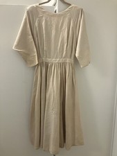 Abito donna Nancy Johnson vintage Cottagecore romantico ricamato midi taglia S