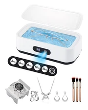 Portable Ultrasonic Jewelry Cleaner- Caring Gift for Family, 304 Stainless St...