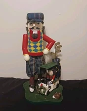 Vtg Bombay Co McIntosh The Golfer Scottish Nutcracker Tartan Kilt Argyle Caddy