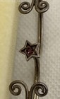925 Sterling Silver Pink Star Scrollwork Double Ring - 2.2g — photo 7