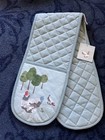 Laura Ashley Cook's Kitchen "Chickens" Oven Glove / Mitts- Green /Duck Egg