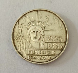 pièce en argent de 100 francs de 1986