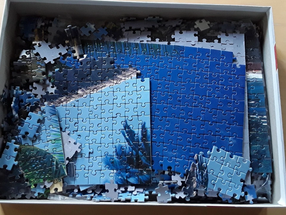 2 er Puzzle, Je 1000 Teile,  Segelschiff, Seychellen - Bild 2 von 2
