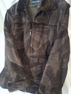 Leatherpatch Coat with fur cuffs and collar