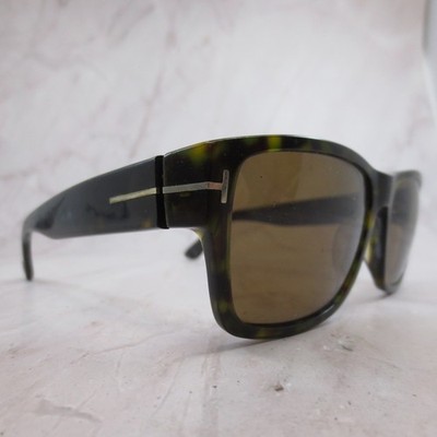 Tom Ford TF245 52B Dark Green Tortoise Shell Rectangular Sunglasses 58-17-140