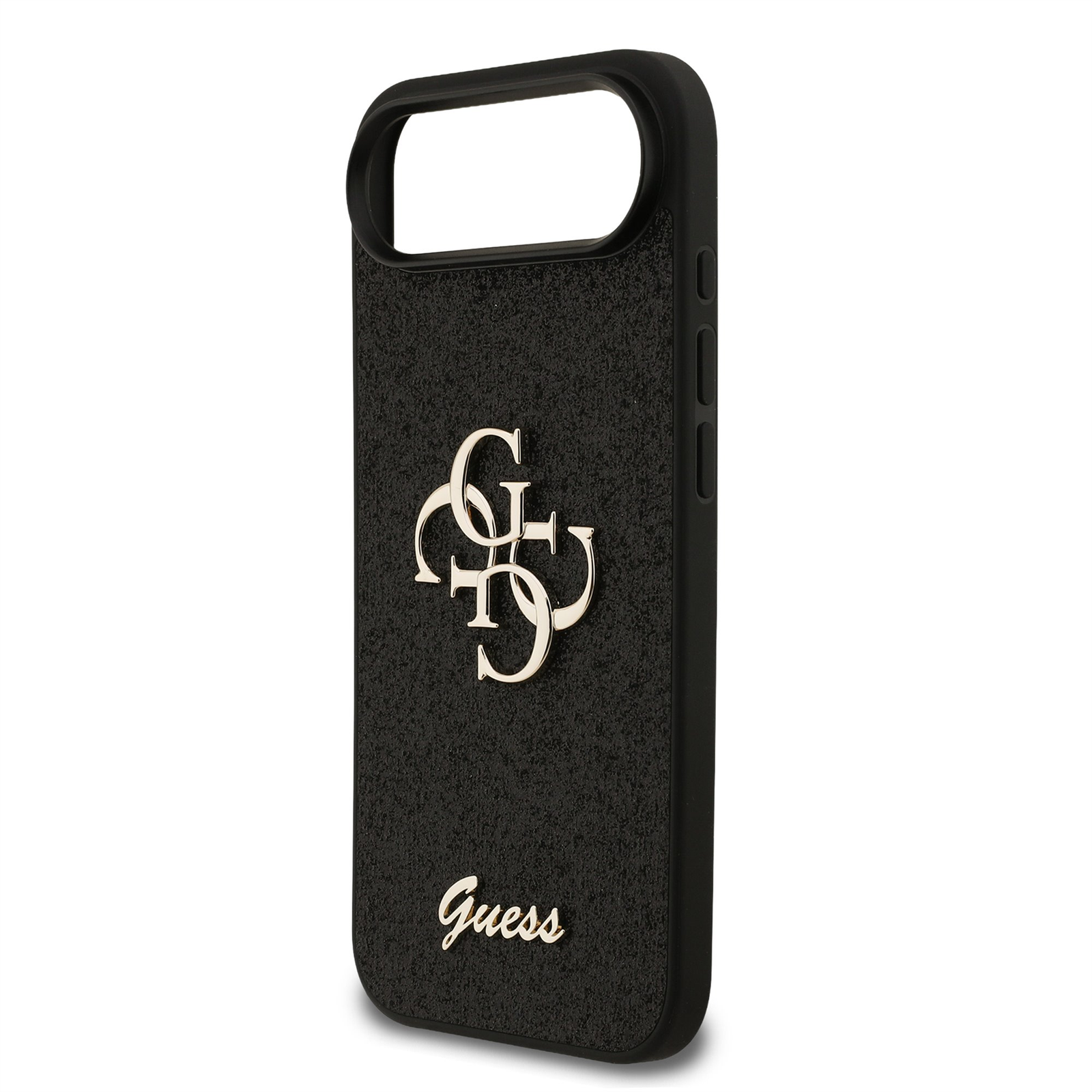 Guess PU Fixed Glitter Big 4G Metal Logo Case for iPhone 17 Air 6.5"" Black