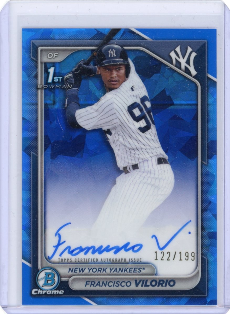 2024 Bowman Chrome Sapphire Francisco Vilorio Auto /199 1st Bowman