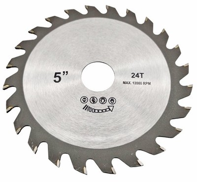 Hartmetall Holz Sägeblatt 125mm 24 Zähne 22,23mm Aufnahme HM Kreissägeblatt Flex