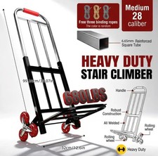 Heavy Duty Folding Hand Truck Stair Climbing Cart Portable Luggage Dolly with 6